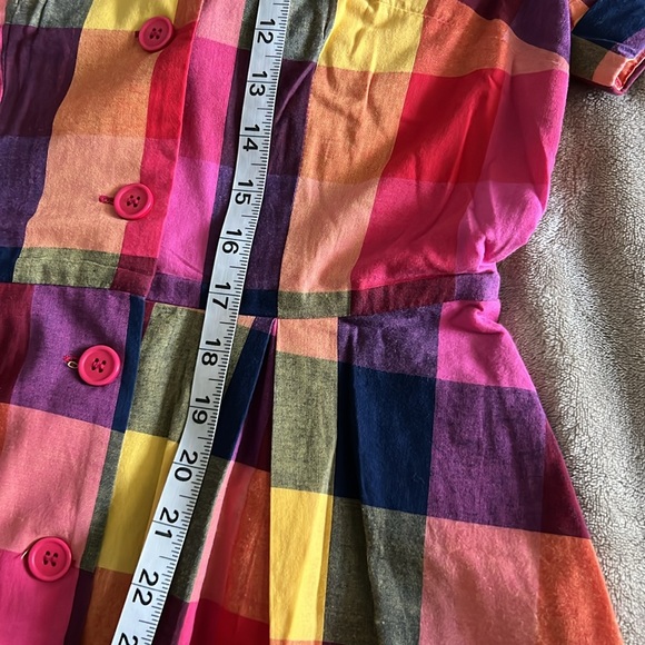 Emily and Fin Pink/Multicolored Button Down Dress Size US XS UK 8 EU 36 - Picture 9 of 13